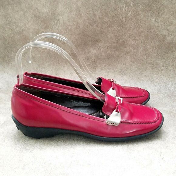 Sesto Meucci Womens   Sz 6.5 M Red  Slip On Loafer Flats - Picture 4 of 8